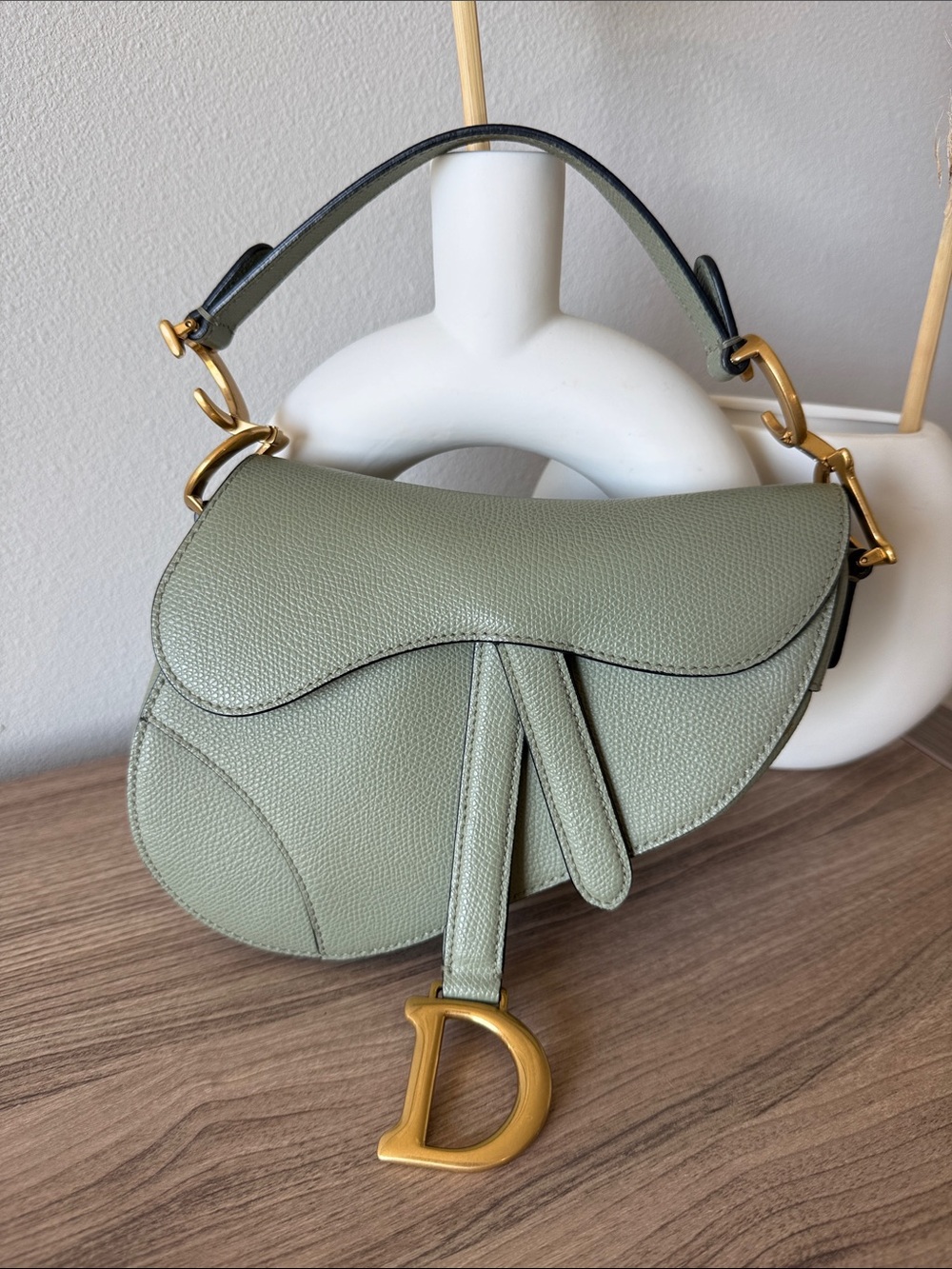 Dior Mini Saddle Bag in Green